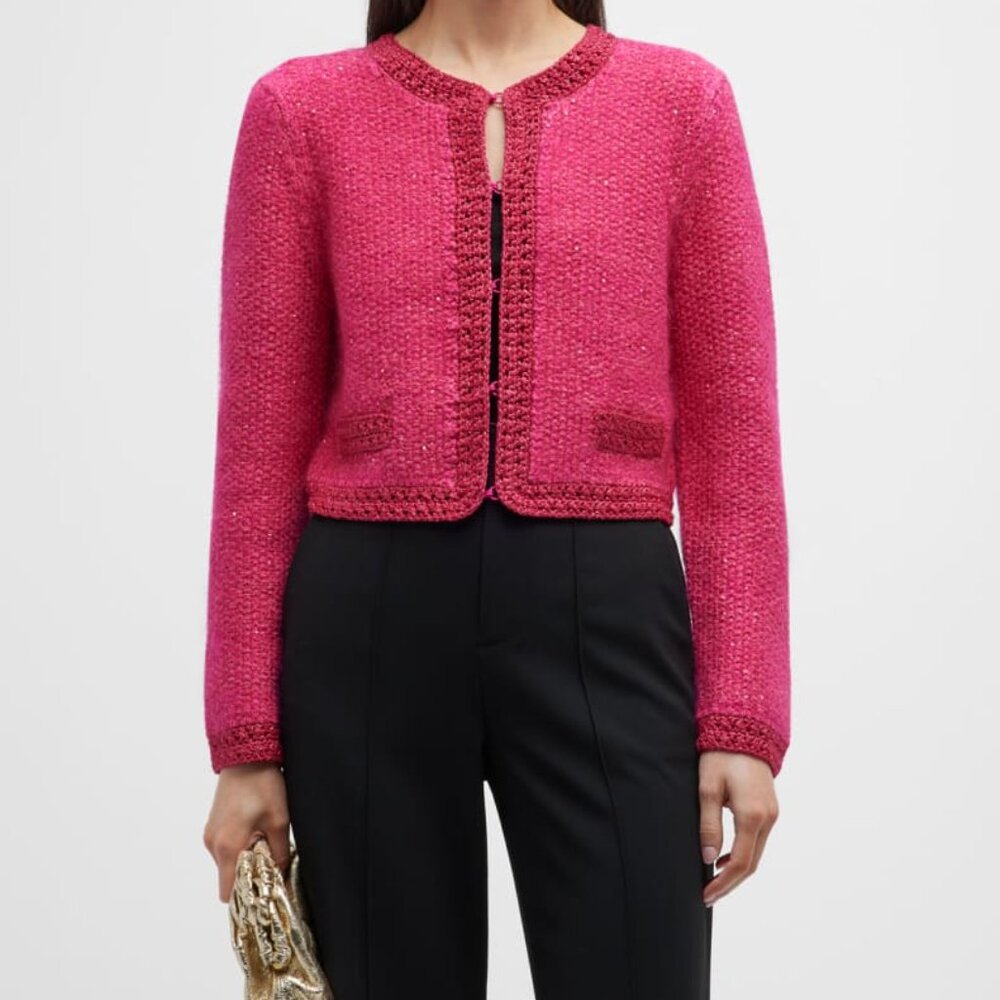 NWT Alice + Olivia Pink Cardigan Sweater